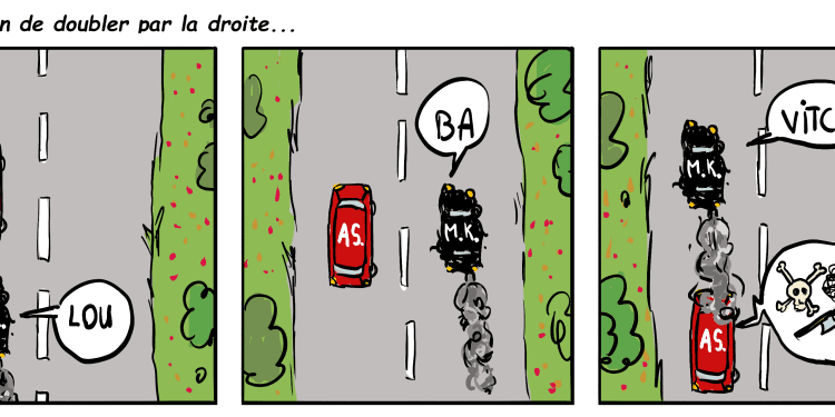 Interdiction de doubler par la droite…